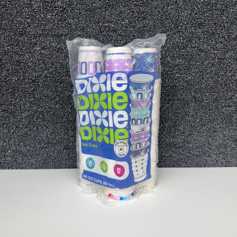 Dixie 3oz Cups Throwback Pack Vintage Designs Starburst Starflite Oasis ~480ct